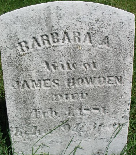 Barbara Howden tombstone